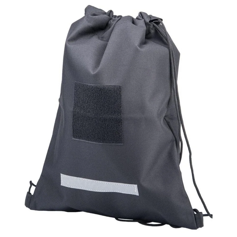 Set of 3 Tactical Nylon Drawstring Backpacks Black Tan Camo 16.5